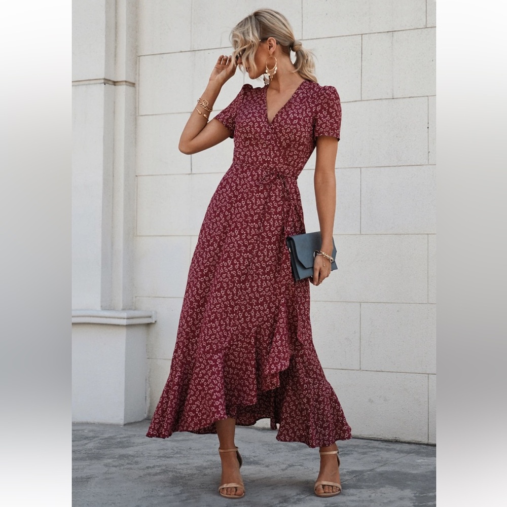 PrettyGarden Floral Wrap Dress 🌻 - Picture 5 of 11